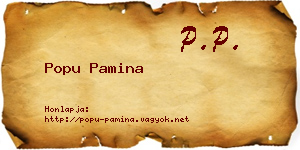 Popu Pamina névjegykártya